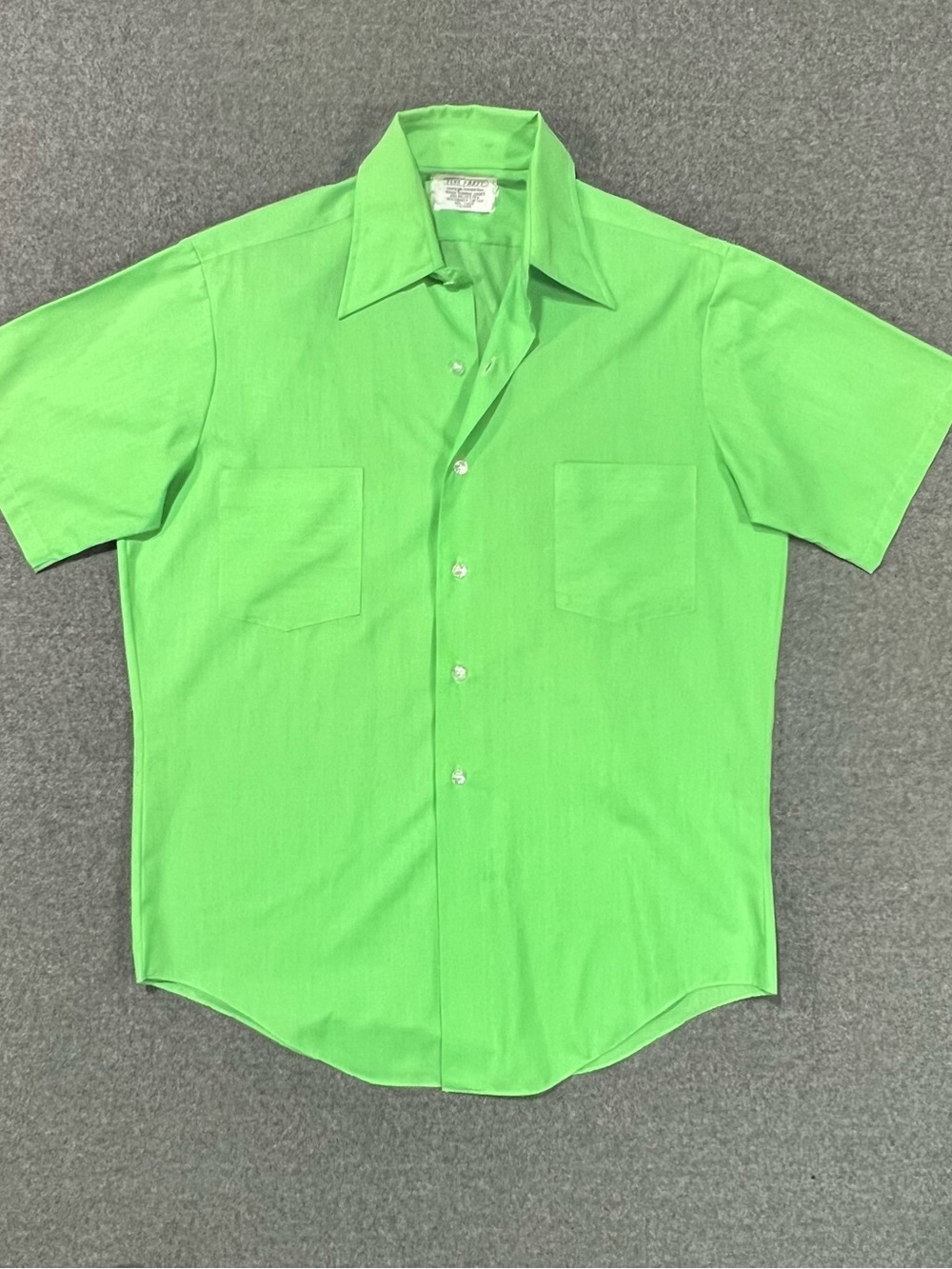 Vintage 60s Towncraft Shirt Men’s Large Green Penn Prest Penneys Button Front